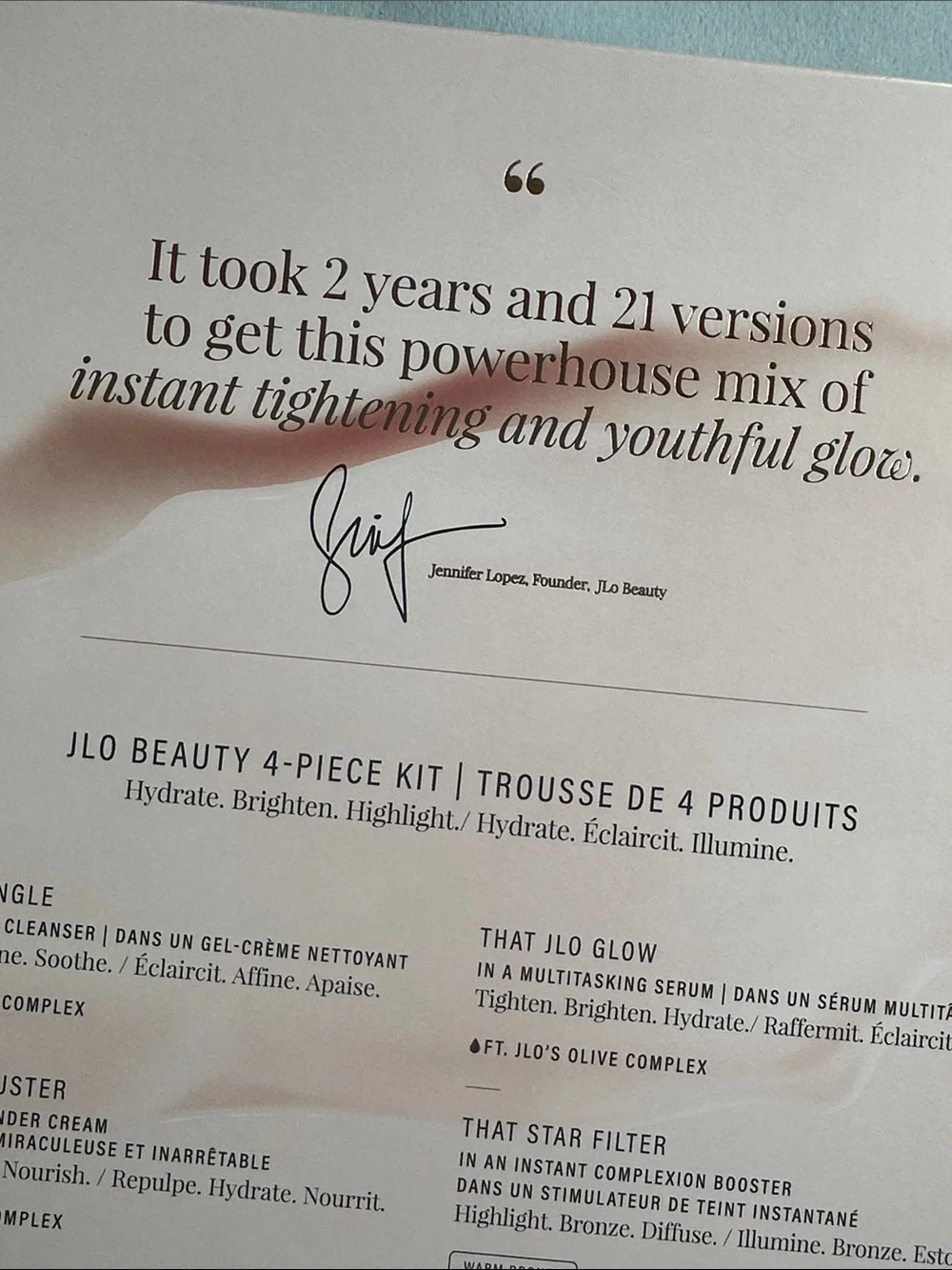 🧴 JLO BEAUTY | THAT JLO GLOW HYDRATING, BRIGHTENING & HIGHLIGHTING SKINCARE SET